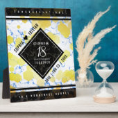 Elegant 18e Porcelain Wedding Jubileum Fotoplaat (Zijkant)