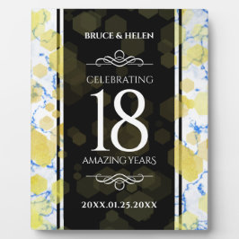 Elegant 18e Porcelain Wedding Jubileum Fotoplaat