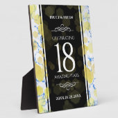 Elegant 18e Porcelain Wedding Jubileum Fotoplaat (Zijkant)