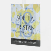 Elegant 18e Porcelain Wedding Jubileum Glas Ornament (Voorkant links)