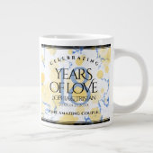 Elegant 18e Porcelain Wedding Jubileum Grote Koffiekop (Rechts)