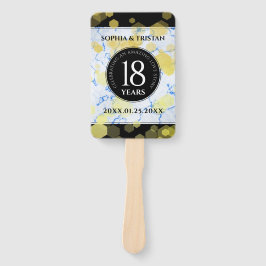 Elegant 18e Porcelain Wedding Jubileum Handwaaier