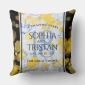 Elegant 18e Porcelain Wedding Jubileum Kussen (Achterkant)