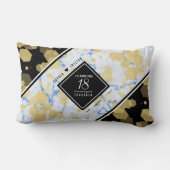 Elegant 18e Porcelain Wedding Jubileum Kussen (Achterkant)