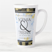 Elegant 18e Porcelain Wedding Jubileum Latte Mok (Rechts)