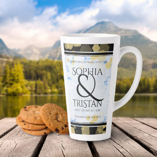 Elegant 18e Porcelain Wedding Jubileum Latte Mok