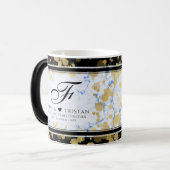 Elegant 18e Porcelain Wedding Jubileum Magische Mok (Voorkant links)