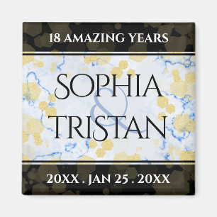 Elegant 18e Porcelain Wedding Jubileum Magneet