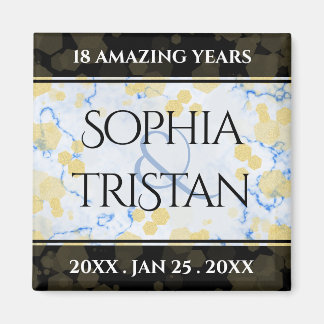 Elegant 18e Porcelain Wedding Jubileum Magneet