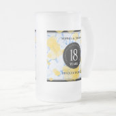 Elegant 18e Porcelain Wedding Jubileum Matglas Bierpul (Voorkant rechts)