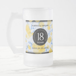 Elegant 18e Porcelain Wedding Jubileum Matglas Bierpul