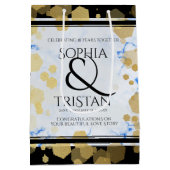 Elegant 18e Porcelain Wedding Jubileum Medium Cadeauzakje (Achterkant)