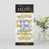 Elegant 18e Porcelain Wedding Jubileum Menu (Staand voorkant)