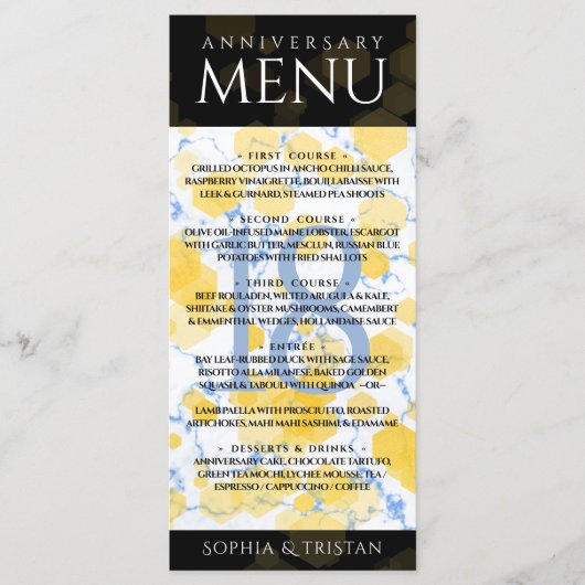 Elegant 18e Porcelain Wedding Jubileum Menu (Voorkant)