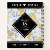 Elegant 18e Porcelain Wedding Jubileum Notitieboek (Achterkant)