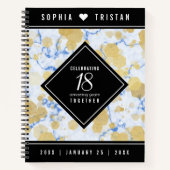 Elegant 18e Porcelain Wedding Jubileum Notitieboek (Voorkant)