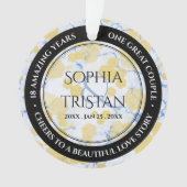 Elegant 18e Porcelain Wedding Jubileum Ornament (voorkant)