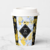 Elegant 18e Porcelain Wedding Jubileum Papieren Bekers (Achterkant)