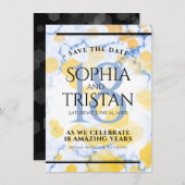 Elegant 18e Porcelain Wedding Jubileum Save The Date (Voorkant / Achterkant)