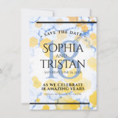 Elegant 18e Porcelain Wedding Jubileum Save The Date (Voorkant)