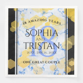 Elegant 18e Porcelain Wedding Jubileum Servet (Voorkant)