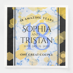 Elegant 18e Porcelain Wedding Jubileum Servet