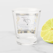 Elegant 18e Porcelain Wedding Jubileum Shot Glas (Achterkant)