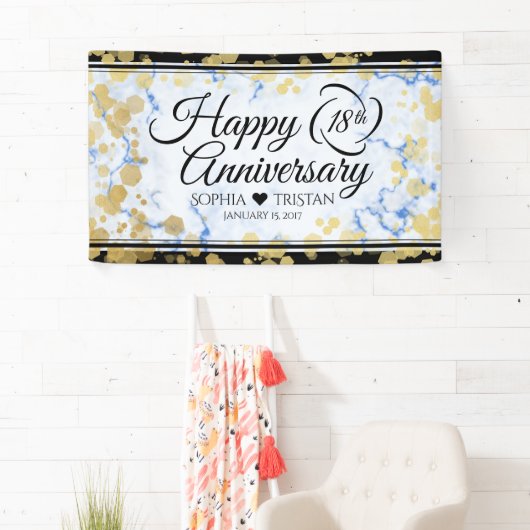 Elegant 18e Porcelain Wedding Jubileum Spandoek (Insitu)