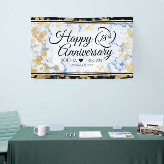 Elegant 18e Porcelain Wedding Jubileum Spandoek (Beurs)