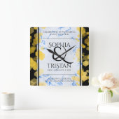 Elegant 18e Porcelain Wedding Jubileum Vierkante Klok (Huis)