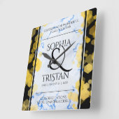 Elegant 18e Porcelain Wedding Jubileum Vierkante Klok (Hoek)