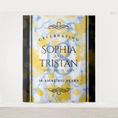 Elegant 18e Porcelain Wedding Jubileum Wandkleed (Voorkant)