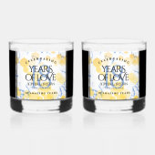 Elegant 18e Porcelain Wedding Jubileum Whisky Glas (Voorkant)