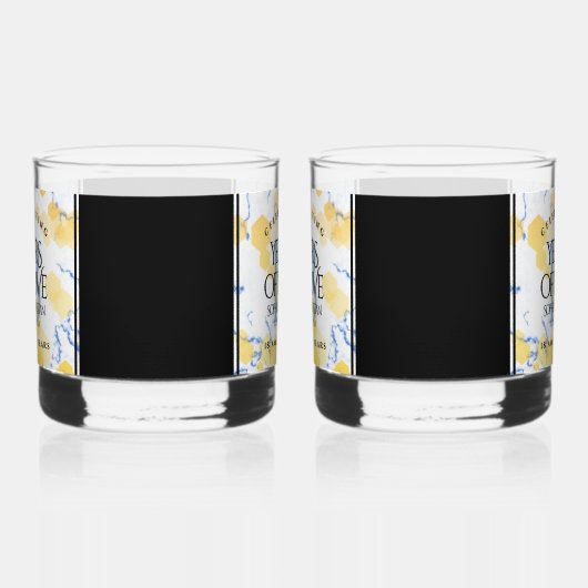 Elegant 18e Porcelain Wedding Jubileum Whisky Glas (Rechts)