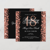 Elegant 18e verjaardag Roos Gold Kaart (Voorkant / Achterkant)