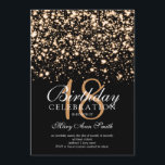 Elegant 18th Birthday Party Gold Midnight Glam Kaart<br><div class="desc">Elegant 18th Birthday Party Gold Midnight Glam sjabloon.</div>