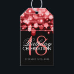 Elegant 18th Birthday Party Sparkles Red Cadeaulabel<br><div class="desc">cadeau label / gunstag - Elegante 18e Verjaardagsfeestje Sparkles Rode sjabloon.</div>