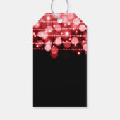 Elegant 18th Birthday Party Sparkles Red Cadeaulabel (Achterkant)