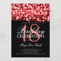 Elegant 18th Birthday Party Sparkles Red