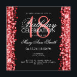 Elegant 18th Birthday Party Sparkles Red Kaart<br><div class="desc">Elegante 18e Verjaardagsfeestje Sparkles Rode uitnodiging sjabloon. Met lichten,  touwtjes en glinstertjes. Overeenkomende producten beschikbaar.</div>