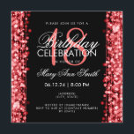 Elegant 18th Birthday Party Sparkles Red Kaart<br><div class="desc">Elegante 18e Verjaardagsfeestje Sparkles Rode uitnodiging sjabloon. Met lichten,  touwtjes en glinstertjes. Overeenkomende producten beschikbaar.</div>