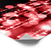 Elegant 18th Birthday Party Sparkles Red Poster (Hoek)