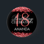 Elegant 18th Birthday Party Sparkles Red Ronde Button 5,7 Cm<br><div class="desc">Elegante 18e Verjaardagsfeestje Sparkles Rode naam tag sjabloon. Eenvoudig te gebruiken en te personaliseren. Bestel vandaag nog!</div>