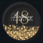 Elegant 18th Birthday Party Sparkles Roos Gold Papieren Bordje<br><div class="desc">Elegant 18th Birthday Party Sparkles Roos Gold design.</div>