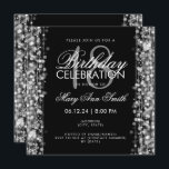 Elegant 18th Birthday Party Sparkles Silver Kaart<br><div class="desc">Elegant 18th Birthday Party Sparkles Silver nodigt sjabloon uit. Lichten,  snaren en sparken. Overeenkomende producten beschikbaar.</div>