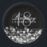 Elegant 18th Birthday Party Sparkles Silver Papieren Bordje<br><div class="desc">Elegant 18th Birthday Party Sparkles Silver design.</div>