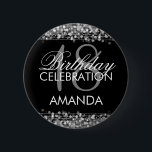 Elegant 18th Birthday Party Sparkles Silver Ronde Button 5,7 Cm<br><div class="desc">Elegant 18th Birthday Party Sparkles Silver name tag sjabloon. Eenvoudig te gebruiken en eenvoudig aan te passen. Bestel vandaag nog!</div>