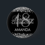 Elegant 18th Birthday Party Sparkles Silver Ronde Button 5,7 Cm<br><div class="desc">Elegant 18th Birthday Party Sparkles Silver name tag sjabloon. Eenvoudig te gebruiken en eenvoudig aan te passen. Bestel vandaag nog!</div>