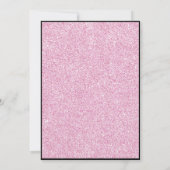 Elegant 18th Birthday Pink Glitter Debut Kaart (Achterkant)