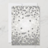 Elegant 18th Birthday Silver Glitter Lights Kaart (Achterkant)